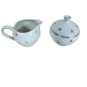 Vintage Schumann Arzberg 58 China Creamer Pitcher Sugar Dish Set